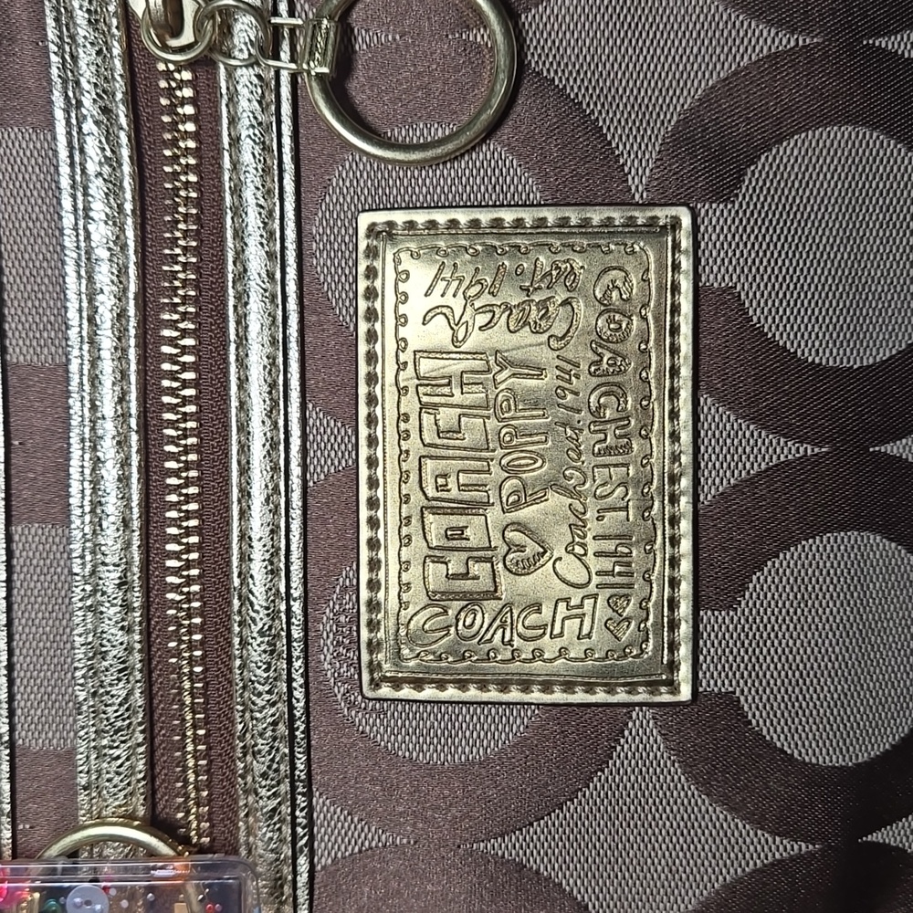 Coach Poppy Op Art Glam Tote #13826 - Picture 6 of 14